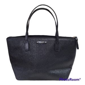Kate Spade black glitter purse